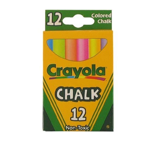 Crayola Non-Toxic White Chalk & Colored Chalk Bundle – 12-Pack Each