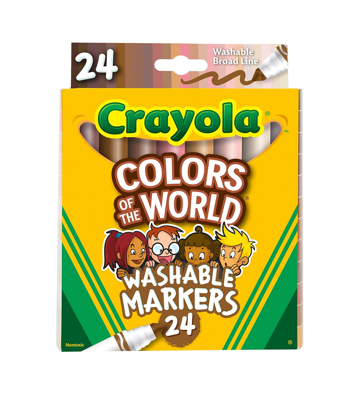 Crayola Colors of the World Markers (24 Count) – Skin Tone Art Supplies