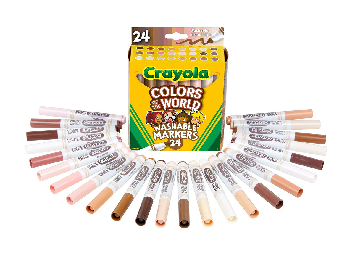 Crayola Colors of the World Markers (24 Count) – Skin Tone Art Supplies