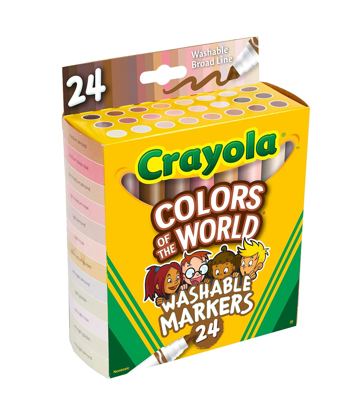 Crayola Colors of the World Markers (24 Count) – Skin Tone Art Supplies