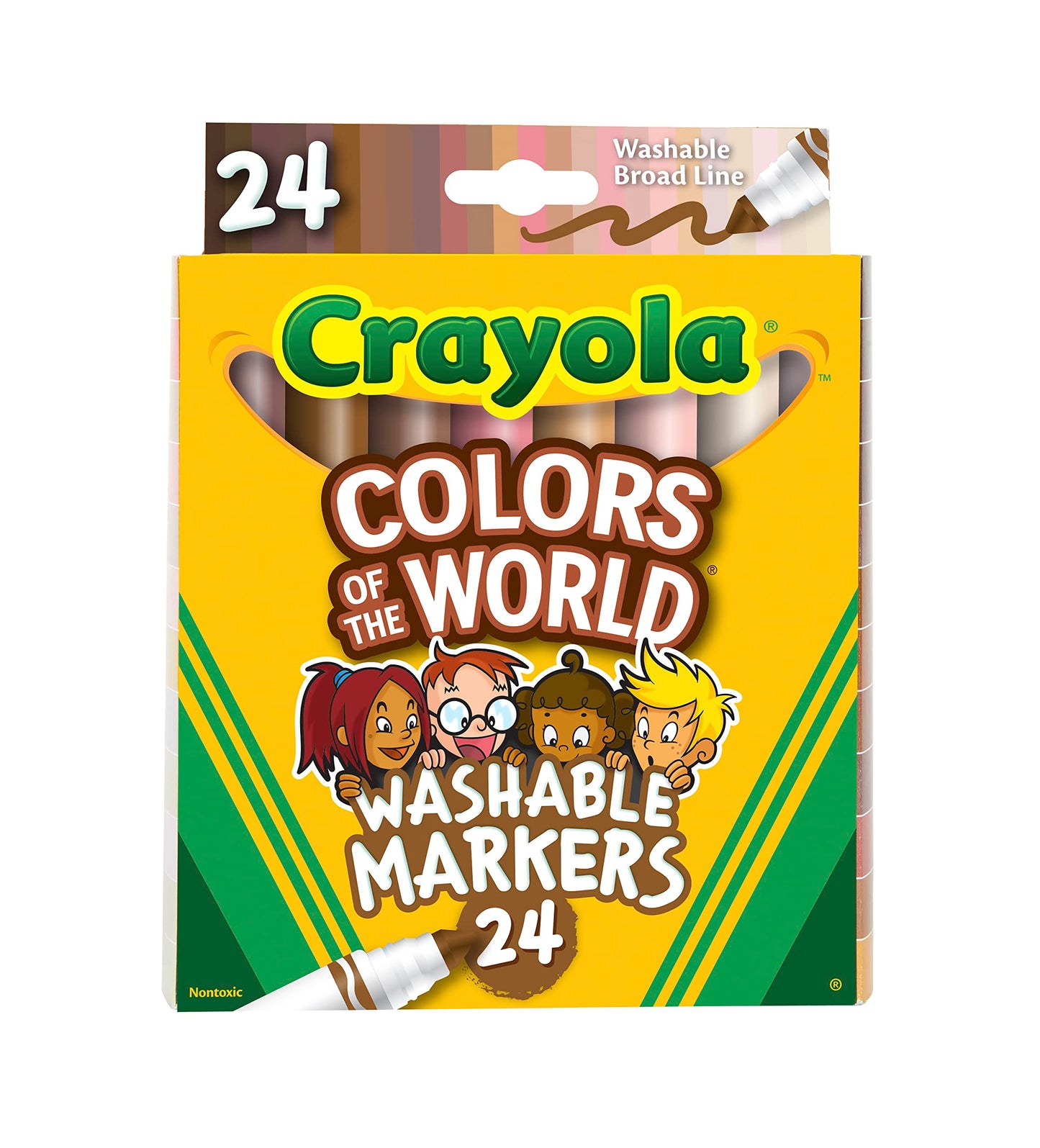 Crayola Colors of the World Markers (24 Count) – Skin Tone Art Supplies