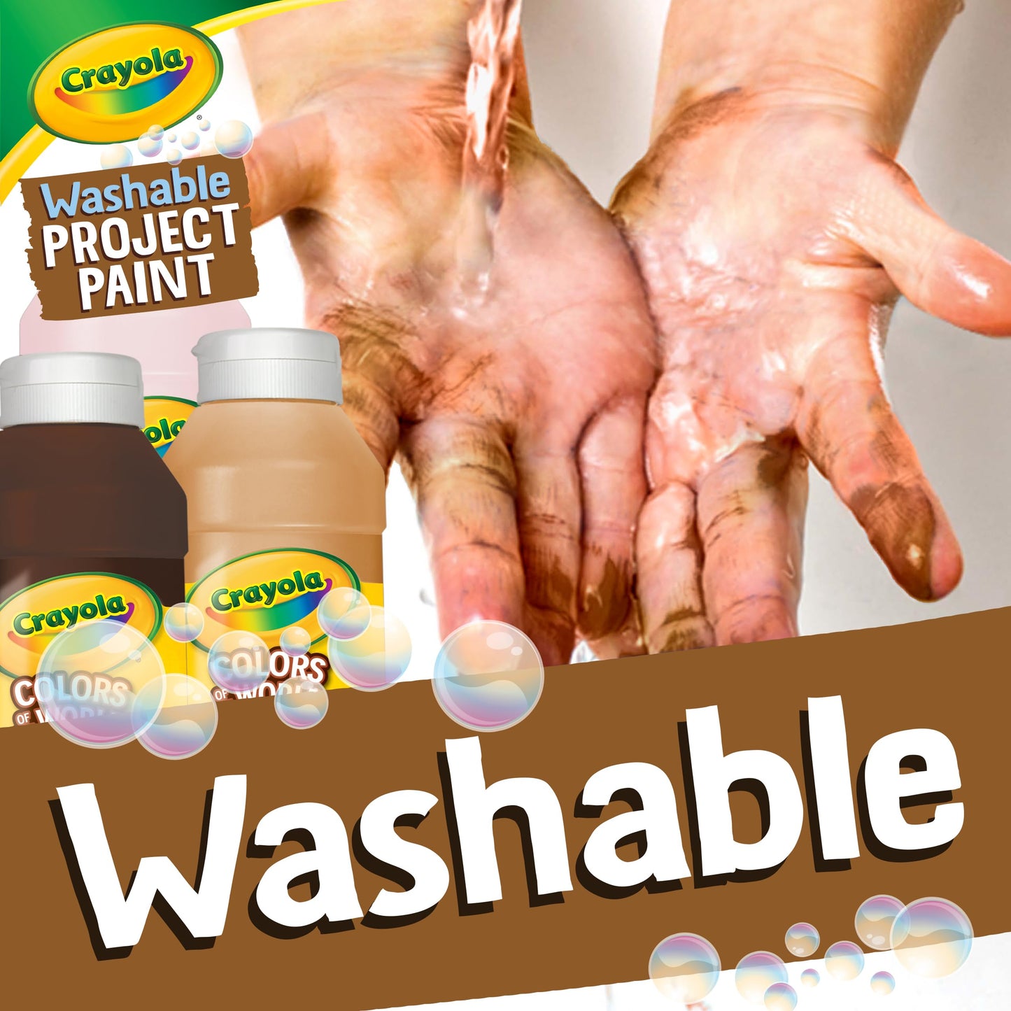 Crayola Colors Of The World Washable Paint - 8oz (9ct) for Diverse Skin Tones