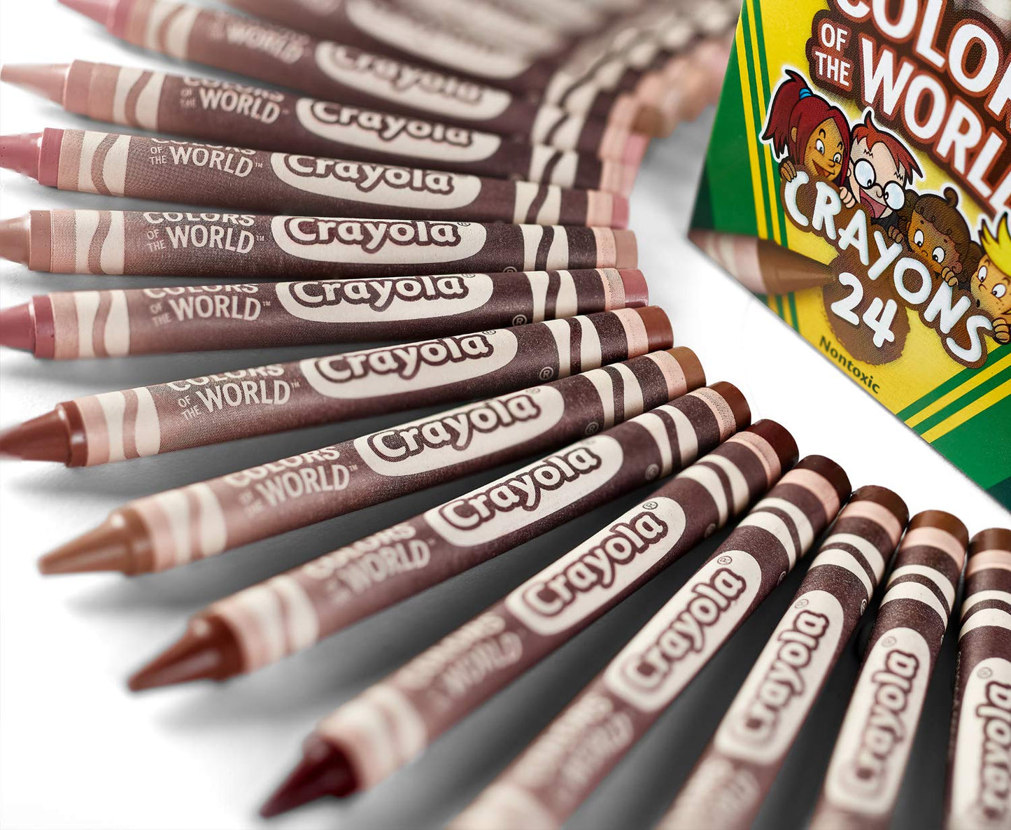 Crayola Colours of the World Wax Crayons – 24 Skin-Tone Colors for Kids (Ages 3+)