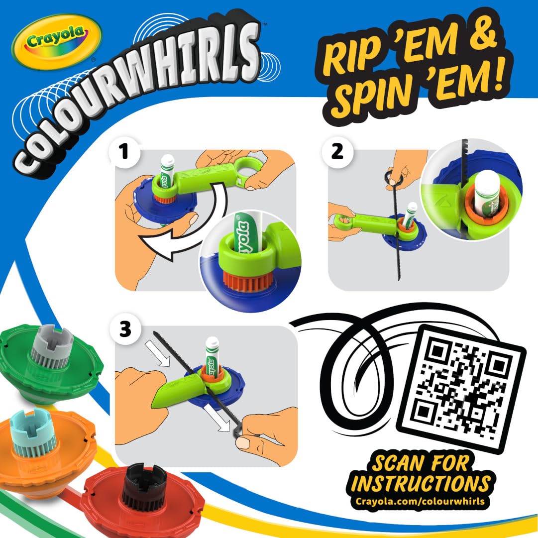 Crayola Colourwhirls (1ct) Spin Art Toy – Battle, Create & Collect (6+)
