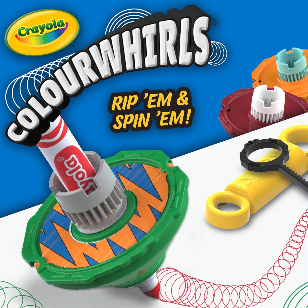 Crayola Colourwhirls (1ct) Spin Art Toy – Battle, Create & Collect (6+)