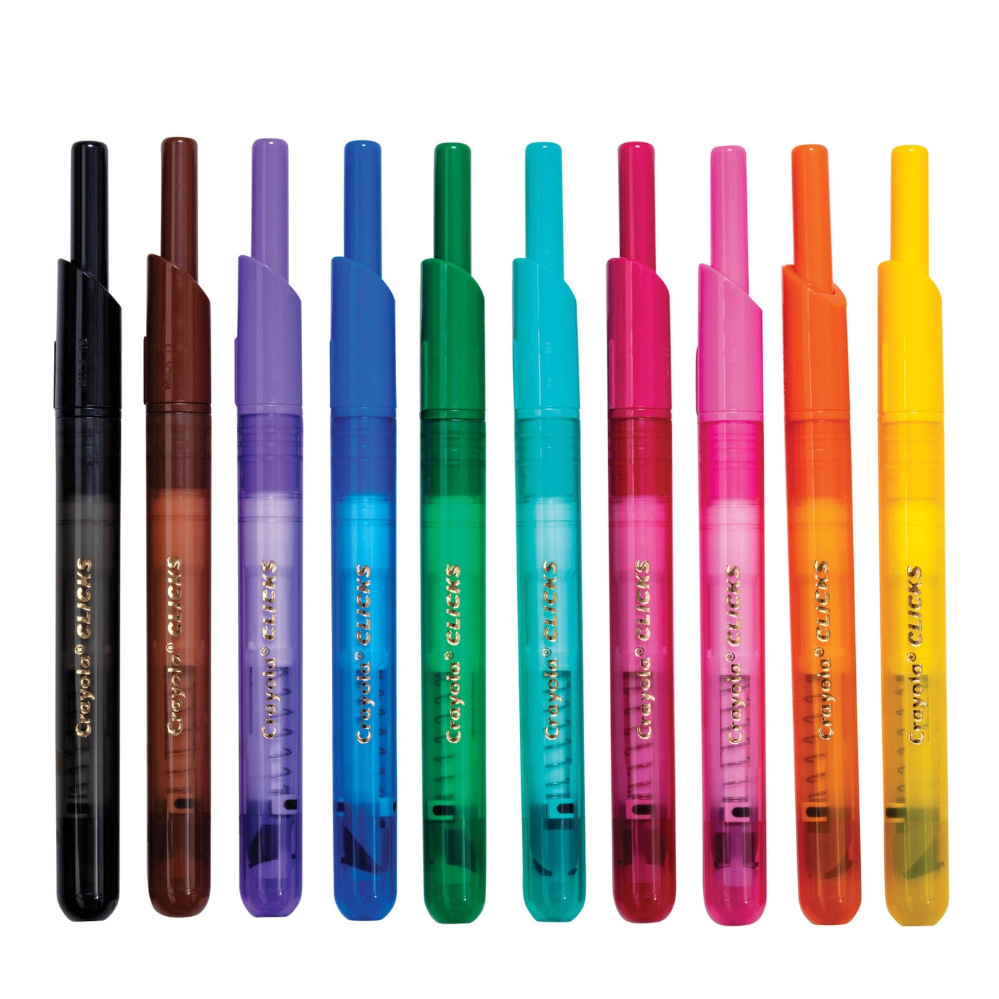 Crayola Clicks 10ct Retractable Washable Markers – Kid-Friendly Gift for Arts & Crafts