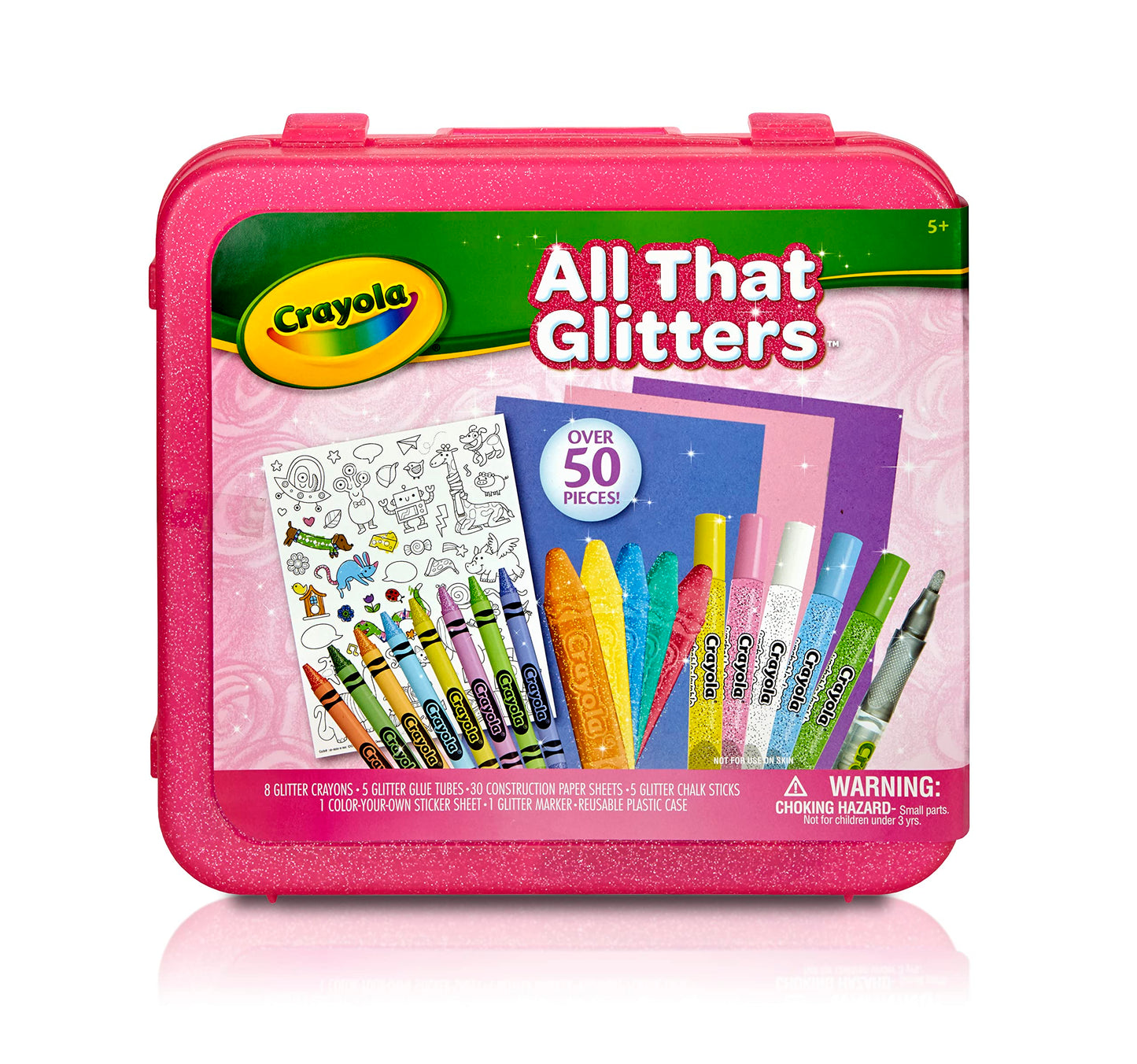 Crayola All That Glitters Art Case (50+ pcs) – Glitter Crayons & Coloring Set
