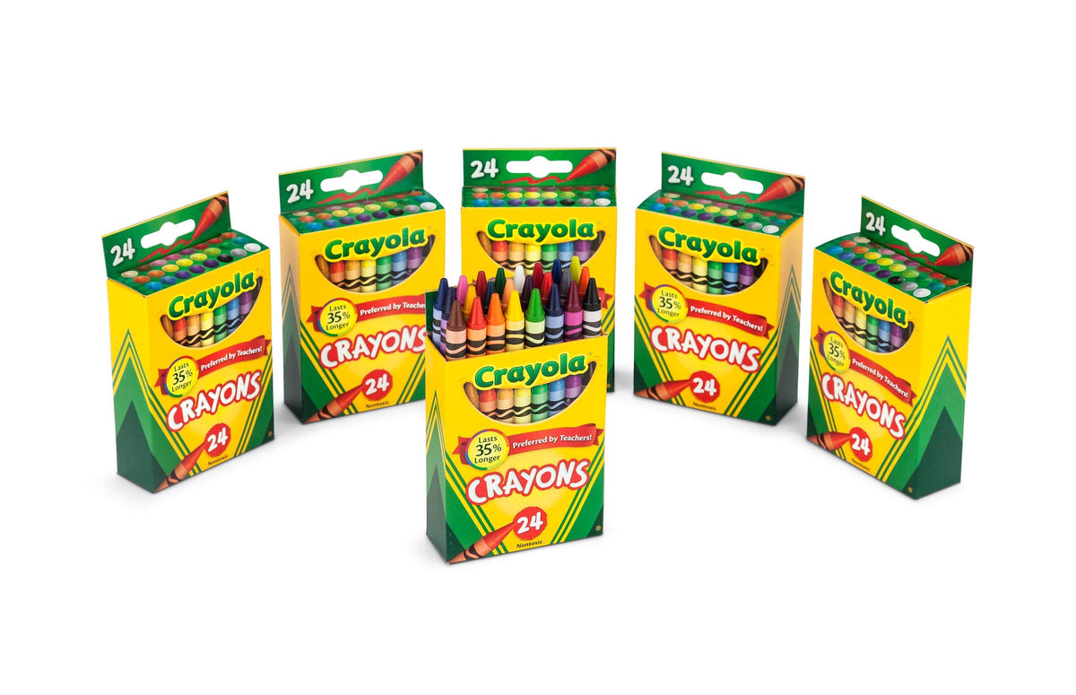 Crayola Crayons Bulk – 24-Count Pack (6-Pack) Assorted Colors