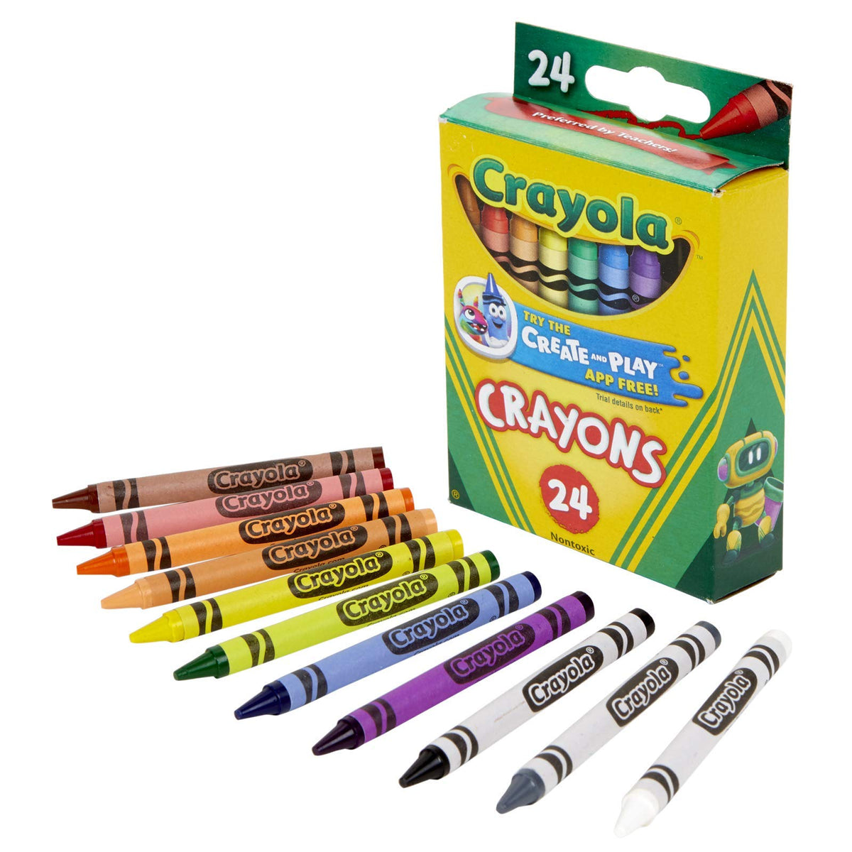 Crayola Crayons 24 Colors – Pack of 4 | Vibrant Wax Crayons for Kids