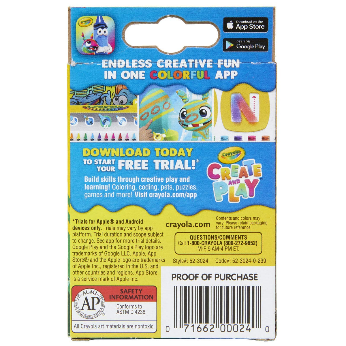 Crayola Crayons 24 Colors – Pack of 4 | Vibrant Wax Crayons for Kids
