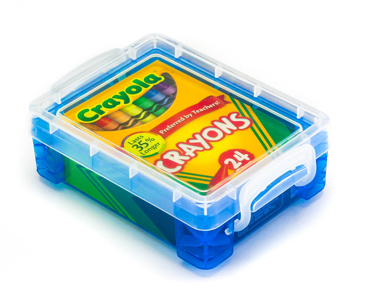 Crayola Crayons 24 Count with Blue Super Stacker Box – Art Bundle