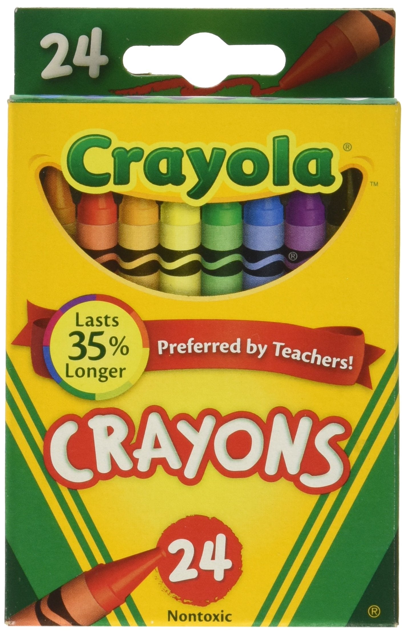 Crayola Crayons 24-Count Box (6-Pack) – Non-Toxic, Made in USA