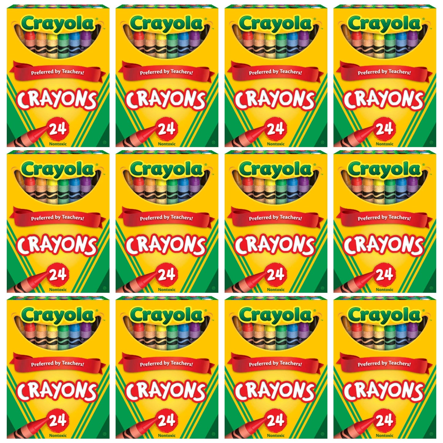 Crayola Bulk Crayons - 12 Packs of 24-Count Colors