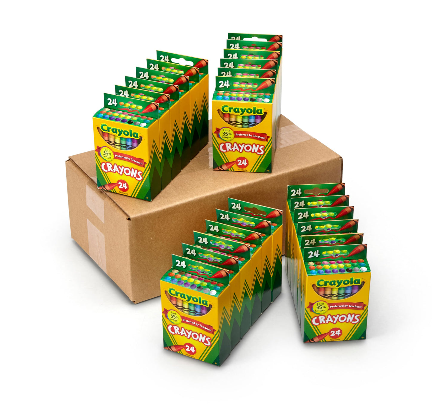 Crayola Crayons Bulk (24 Packs) – 24-Color Classroom Coloring Set