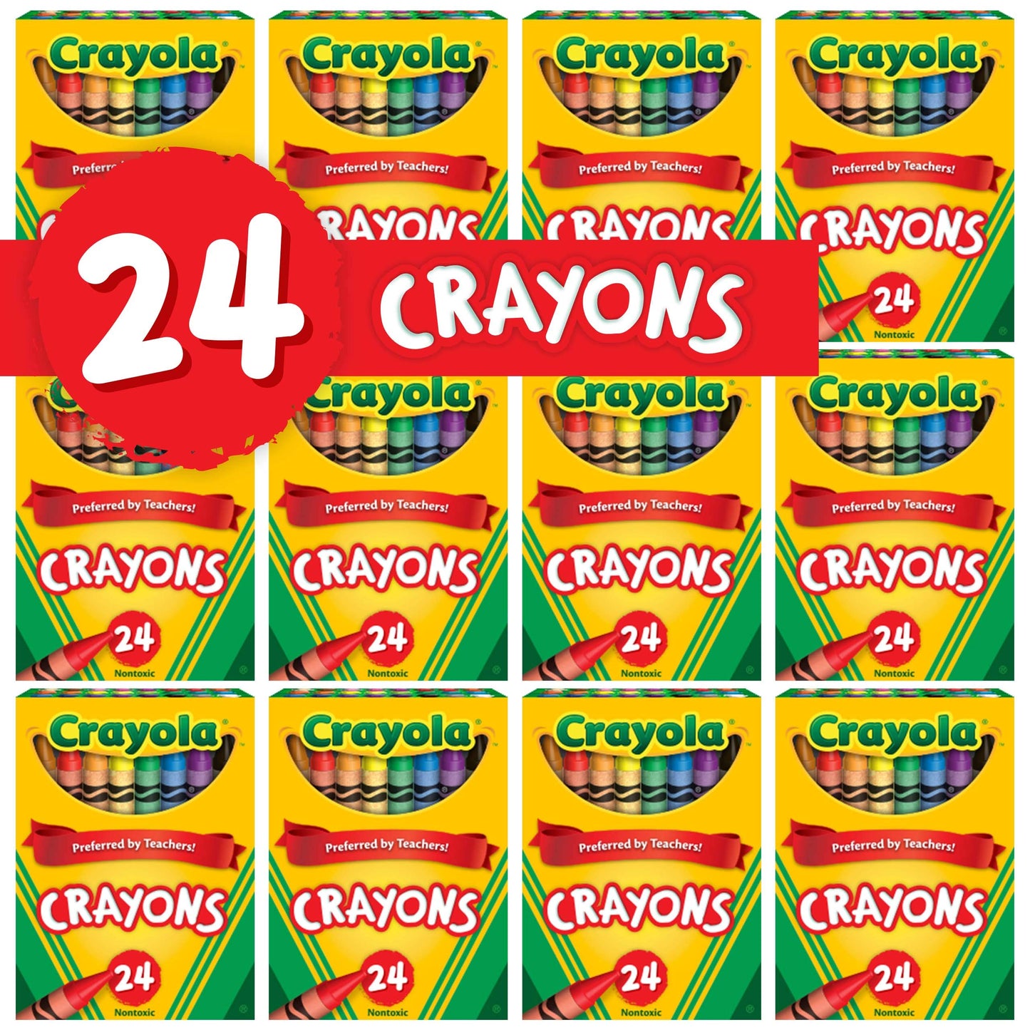 Crayola Bulk Crayons - 12 Packs of 24-Count Colors