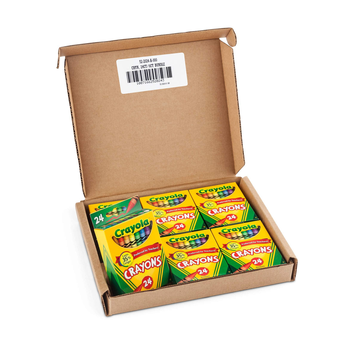 Crayola Crayons Bulk – 24-Count Pack (6-Pack) Assorted Colors