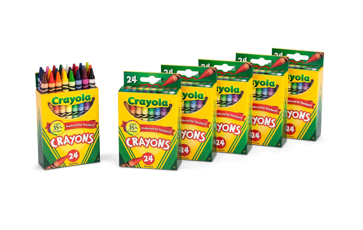Crayola Crayons Bulk – 24-Count Pack (6-Pack) Assorted Colors