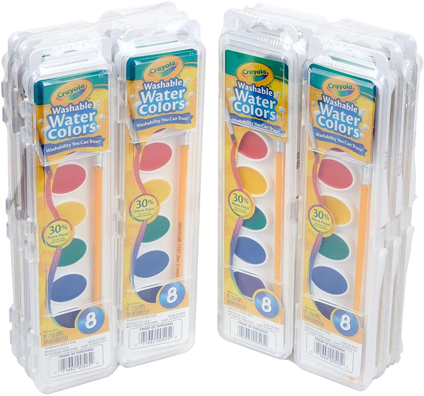 Crayola Washable Watercolor Paint Sets (12ct) – Bulk Classroom Art Supplies