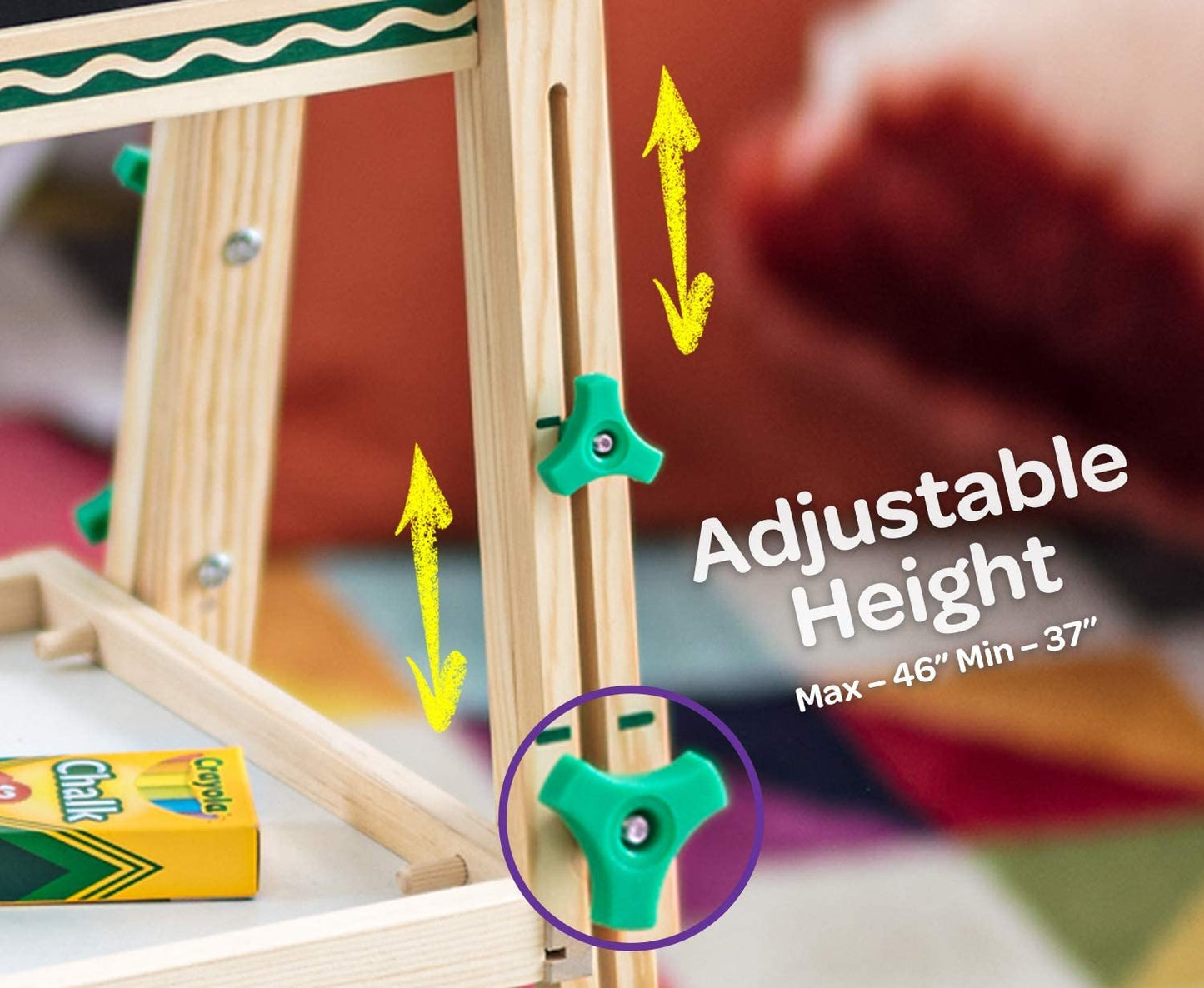 Crayola Kids Mini Wooden Art Easel & Supplies – Adjustable Toddler Art Set