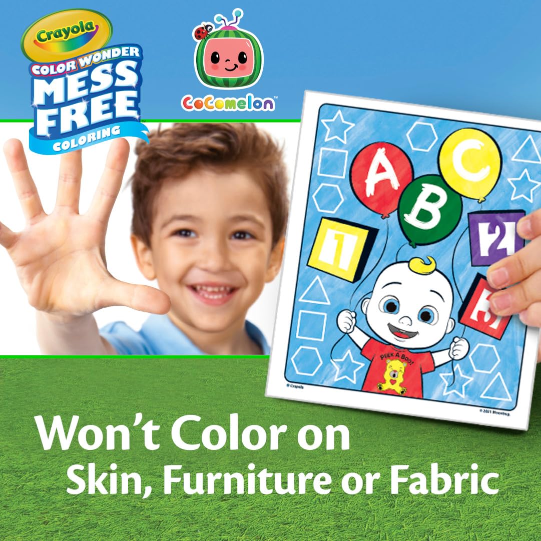 Crayola Cocomelon Color Wonder Coloring Set – Mess-Free Travel Coloring for Kids