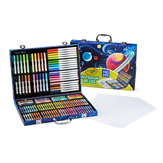 Crayola Inspiration Art Case Space Coloring Set (140pcs) – Kids Art Kit, Easter Gifts, Ages 5+, Amazon Exclusive