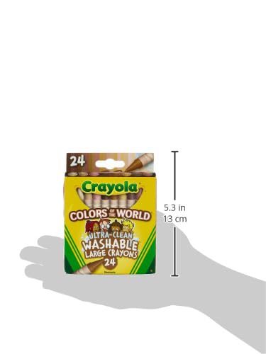 Crayola 24 Ct Large Ultra-Clean Washable Crayons – Colors of the World
