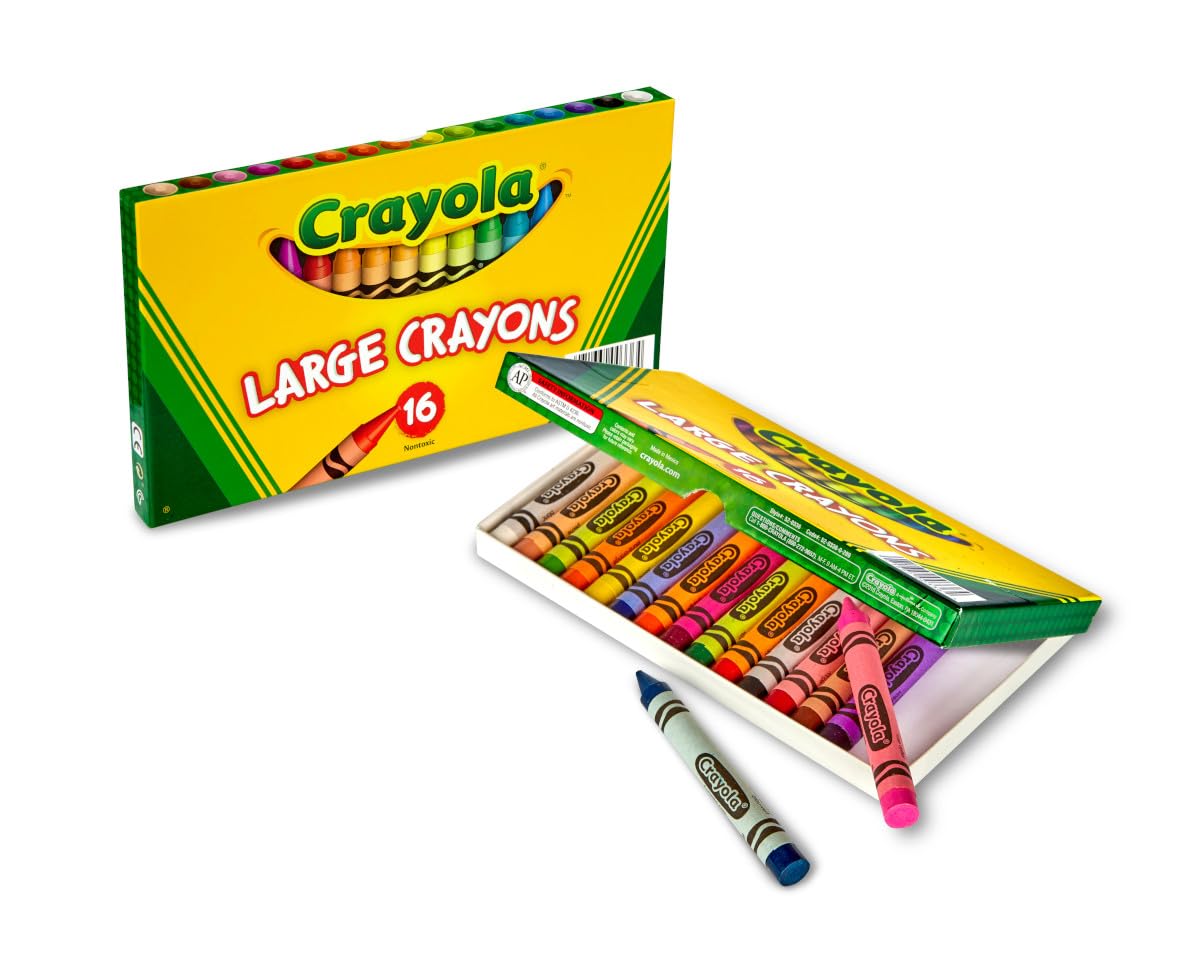 Crayola Large Crayons, Classic Colors – 16 Count | Non-Toxic for Kids