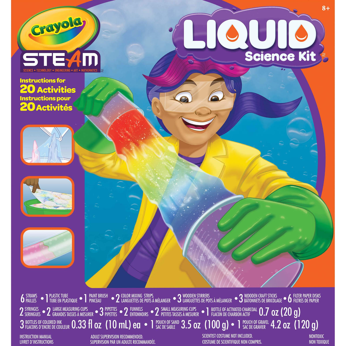 Crayola Liquid Science Kit for Kids | 15 Water Experiments | STEM Toy for Ages 8+