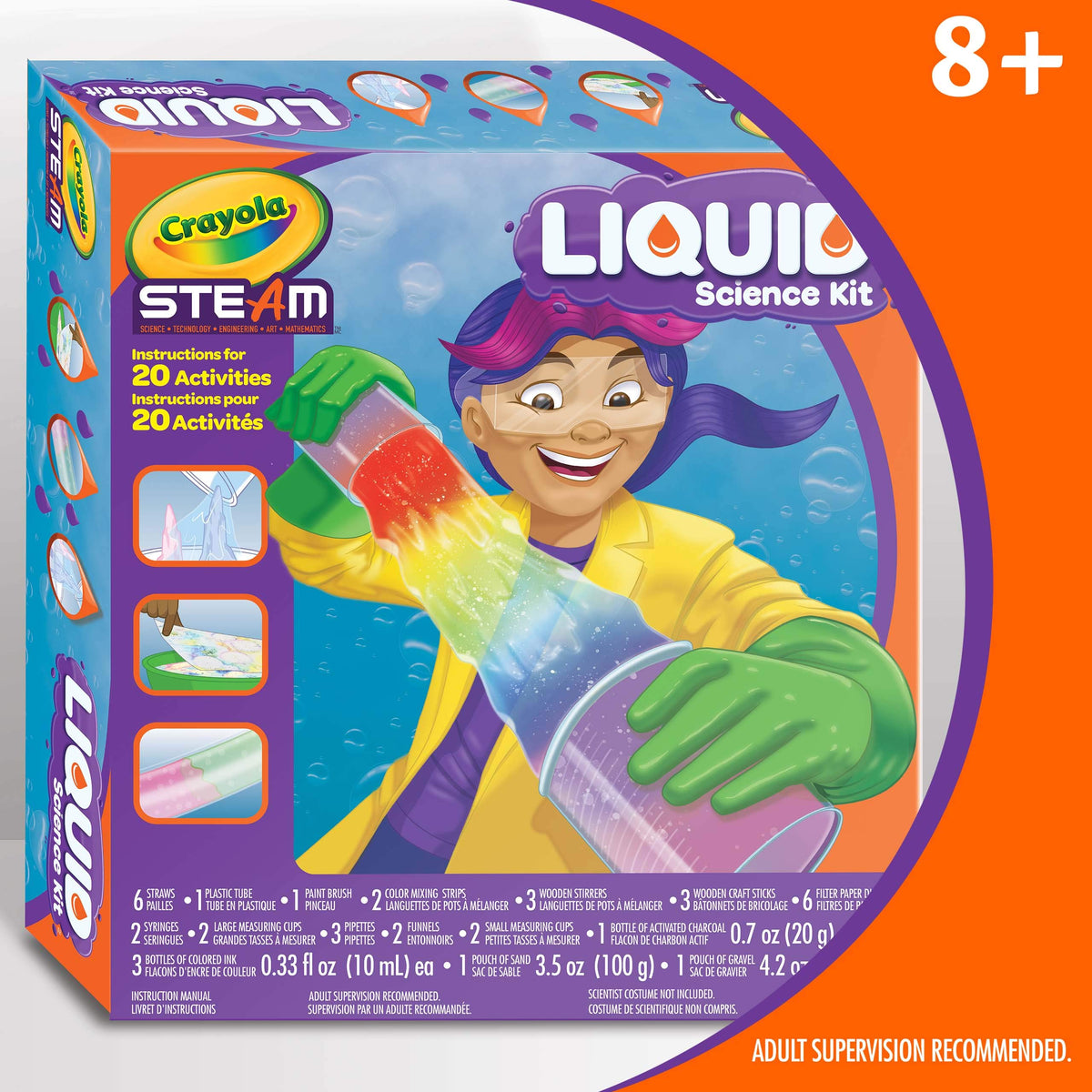 Crayola Liquid Science Kit for Kids | 15 Water Experiments | STEM Toy for Ages 8+