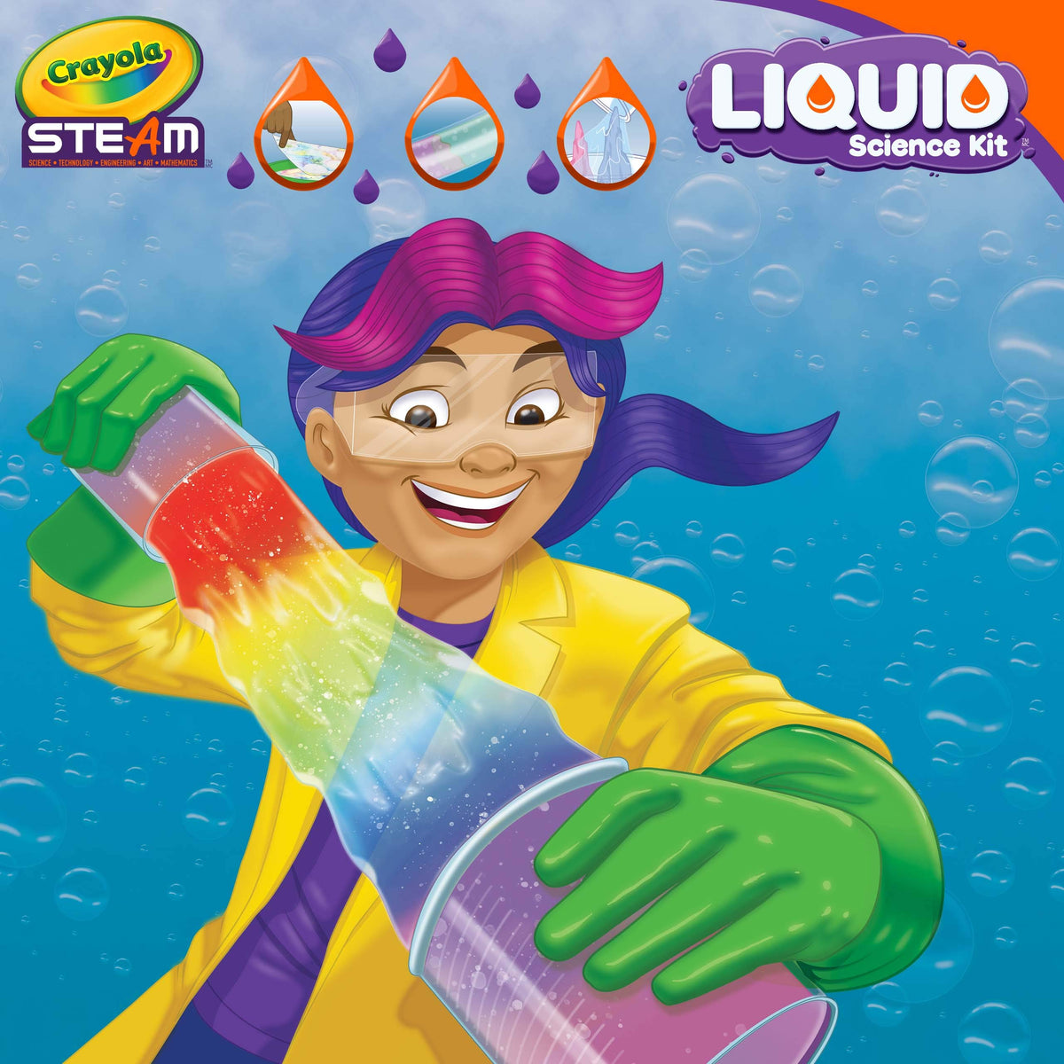 Crayola Liquid Science Kit for Kids | 15 Water Experiments | STEM Toy for Ages 8+