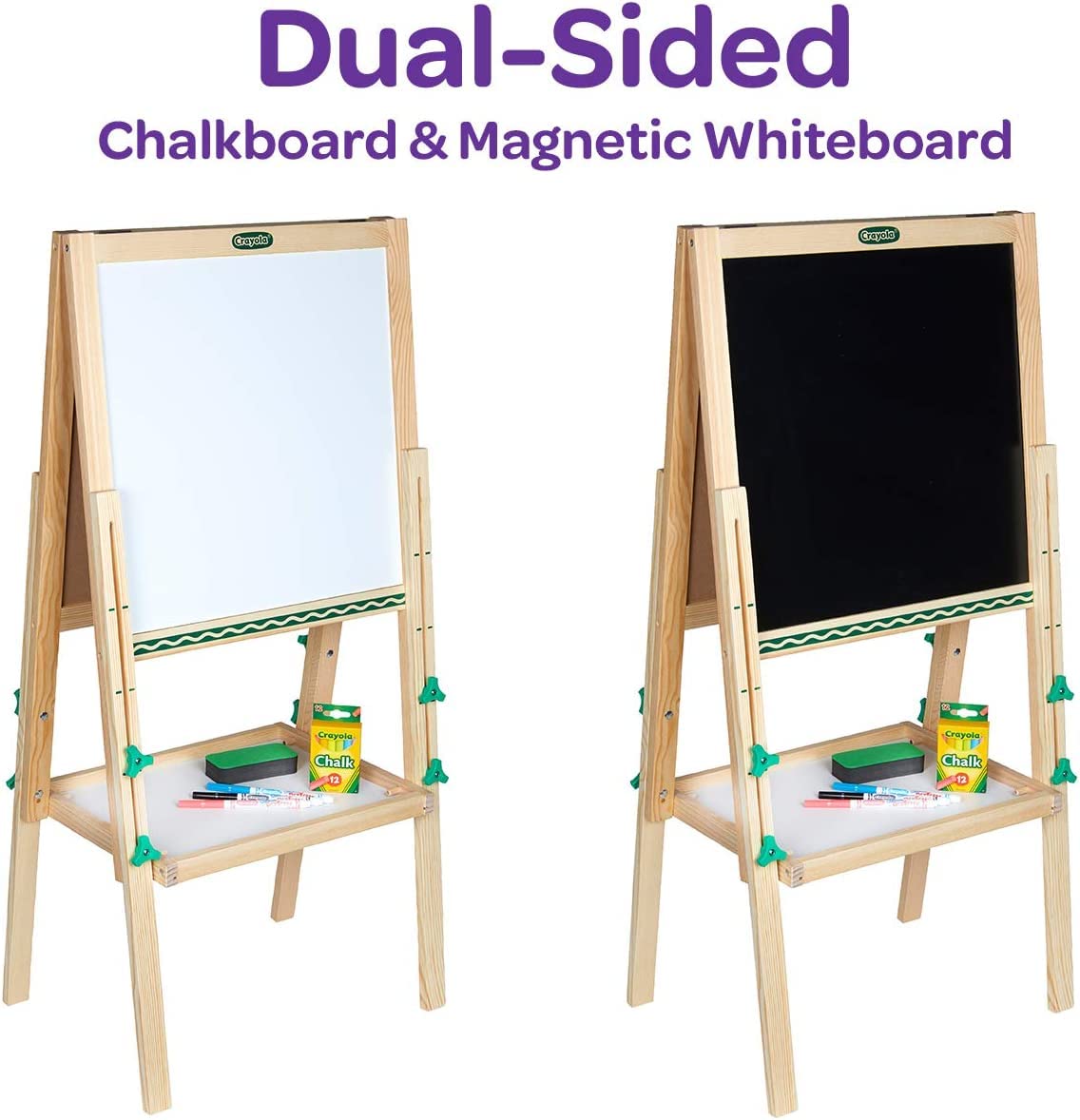 Crayola Kids Mini Wooden Art Easel & Supplies – Adjustable Toddler Art Set
