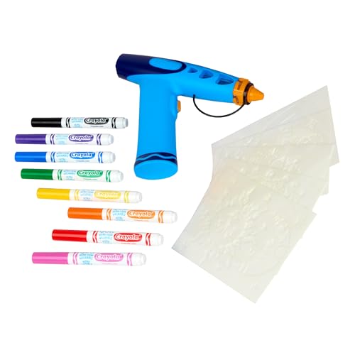 Crayola Marker Airbrush Art Kit – Kids' Spray Art Set with 8 Washable Markers & 5 Stencils
