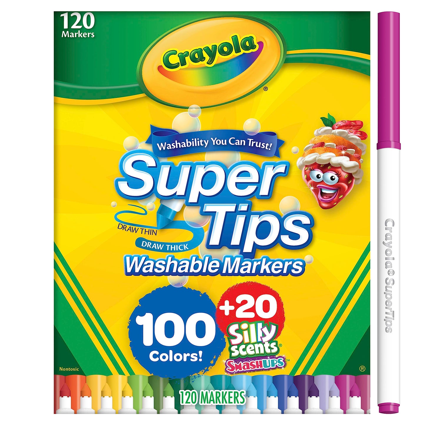 Crayola Super Tips & Silly Scents Washable Markers Set (120ct)
