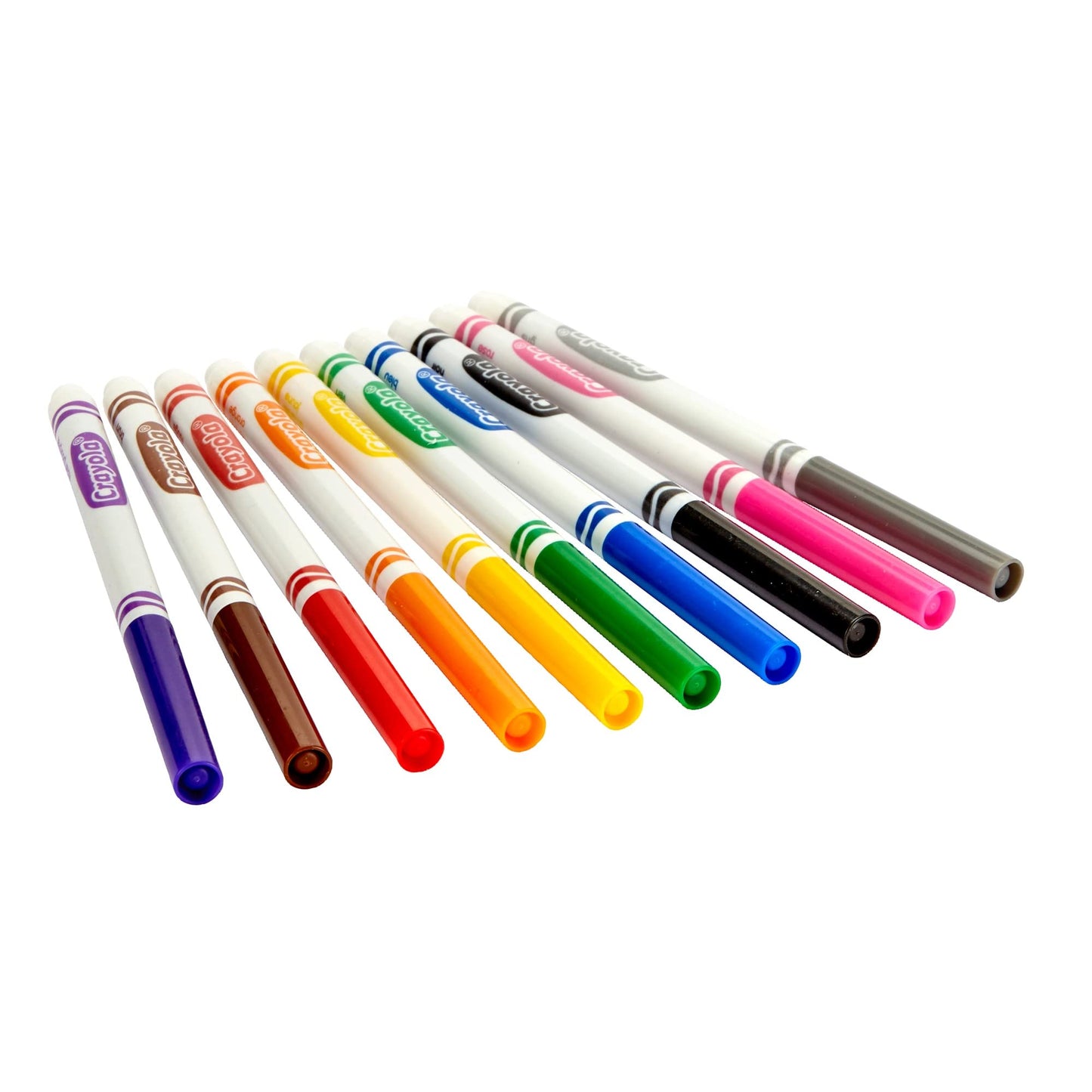Crayola Markers Fine Line 10 Count – Vibrant, Precise Colors for School & Home