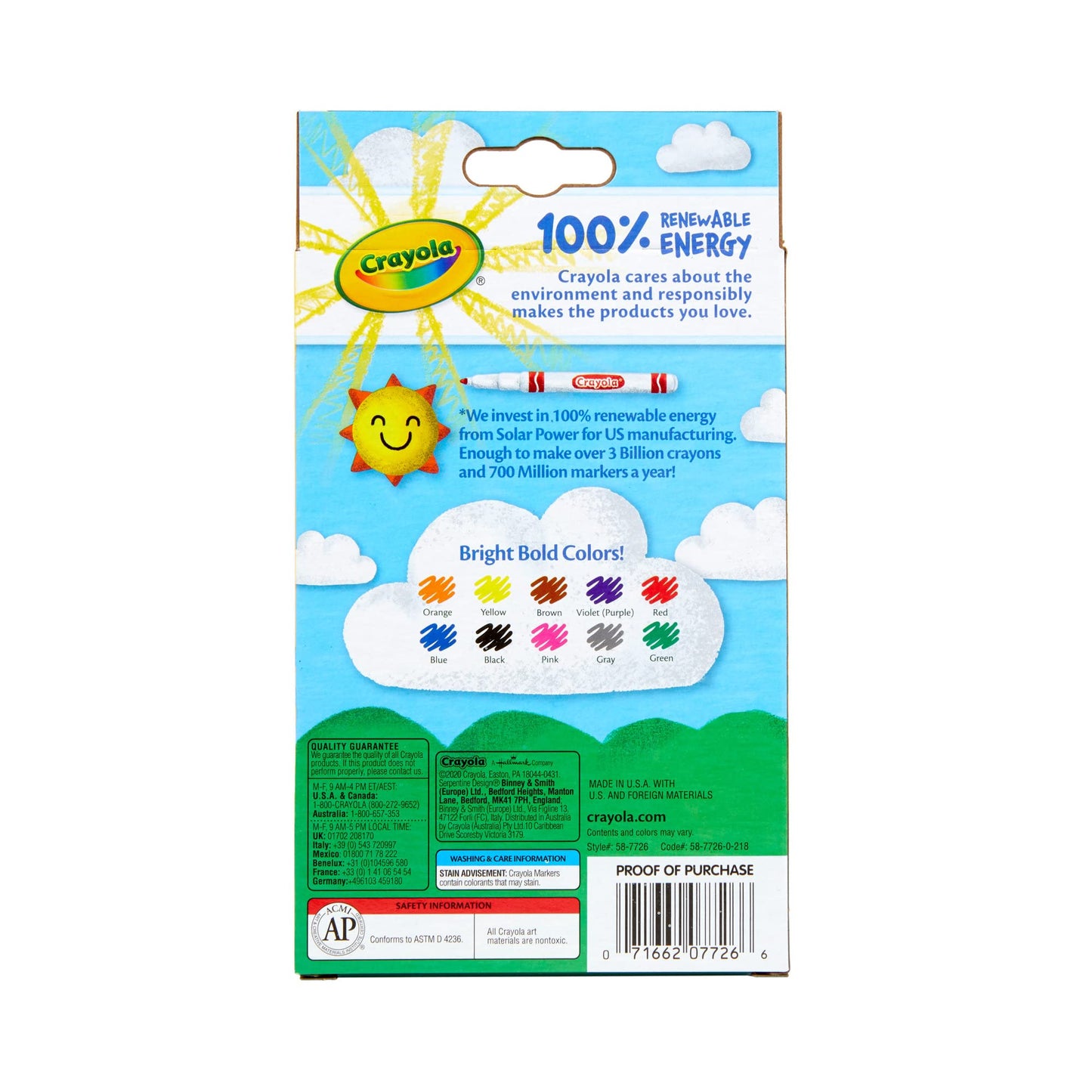 Crayola Markers Fine Line 10 Count – Vibrant, Precise Colors for School & Home