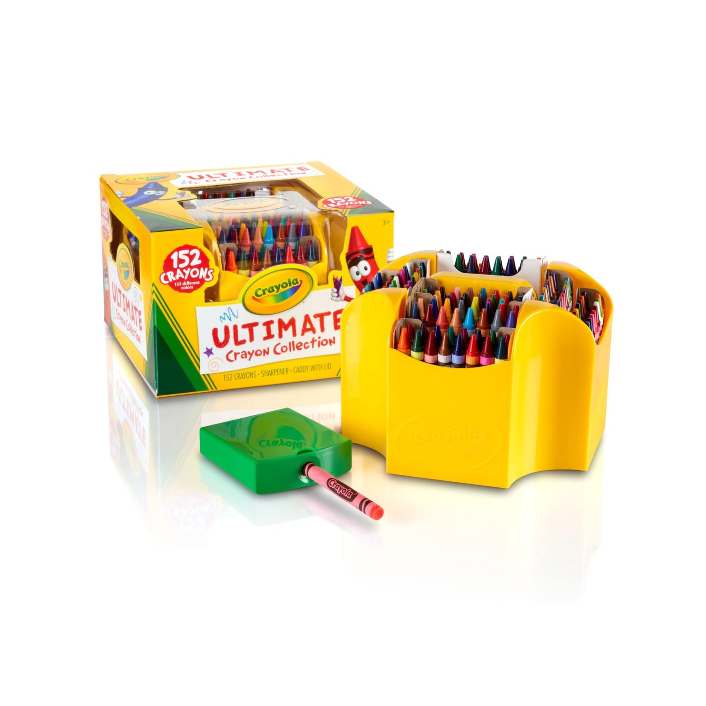 Crayola Ultimate Crayon Caddy with Lid and Sharpener, 152 Crayons (520030)