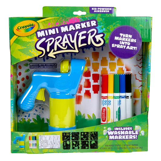 Crayola Mini Marker Sprayer – Marker Airbrush Kit for Kids 7+