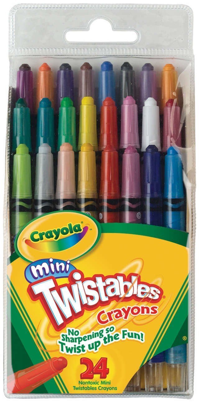 Crayola Mini Twistable Crayons — 96-Count Set (4 Boxes x 24) Twistable Coloring On The Go
