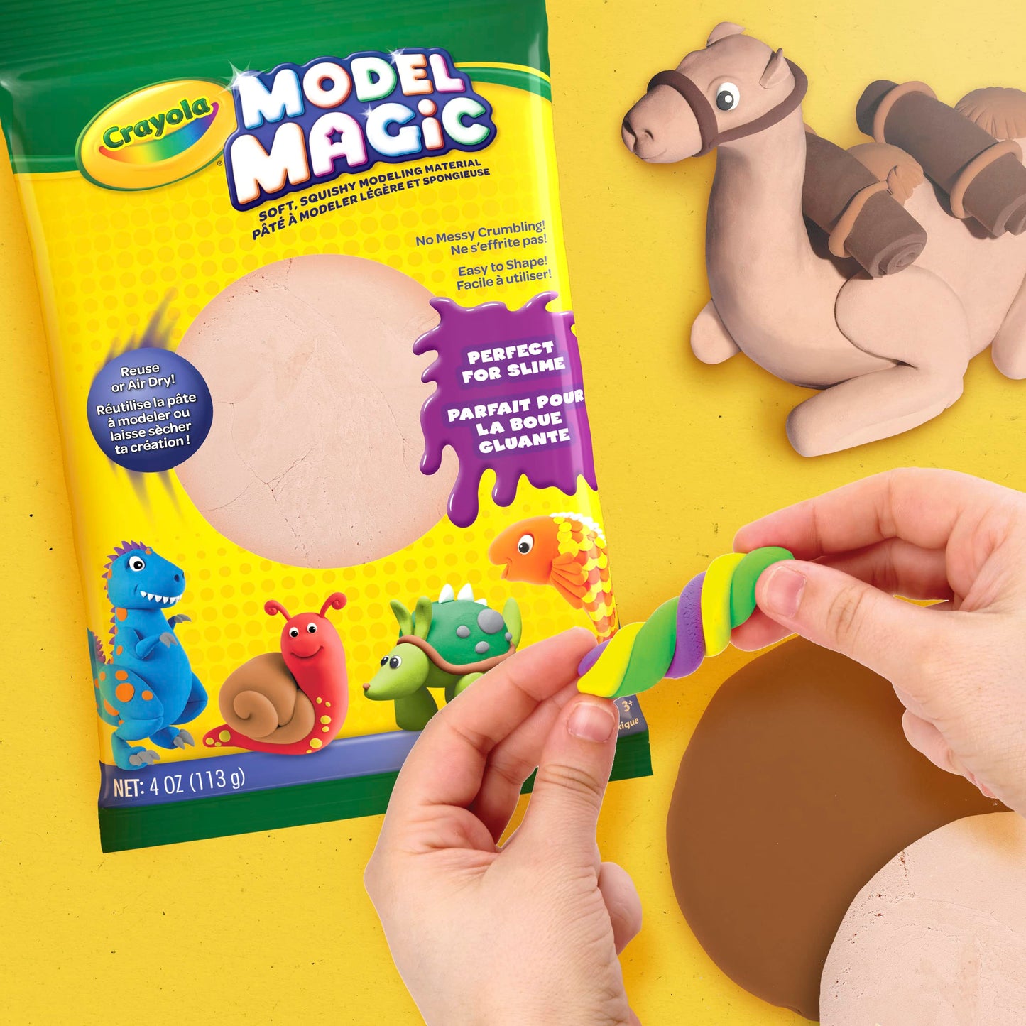 Crayola Model Magic Bisque (4 oz) – Air-Drying Modeling Clay for Kids’ Crafts