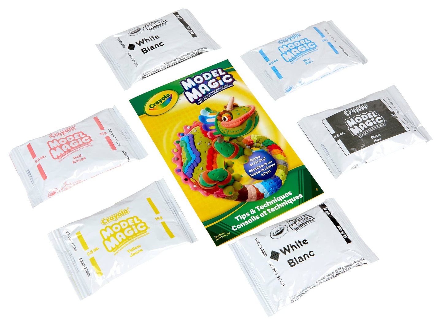 Crayola Model Magic – 0.5 oz Primary Colors (6 Pack) – Air-Dry Modeling Clay