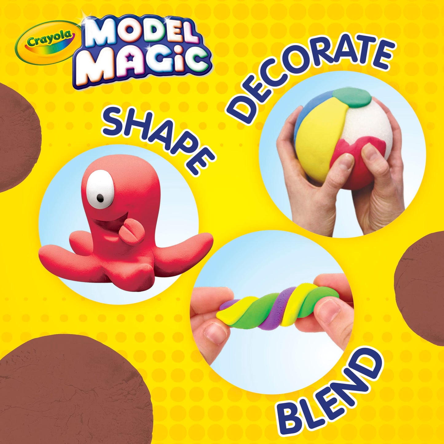 Crayola Model Magic 4-Ounce Earth Tone – Modeling Clay Alternative