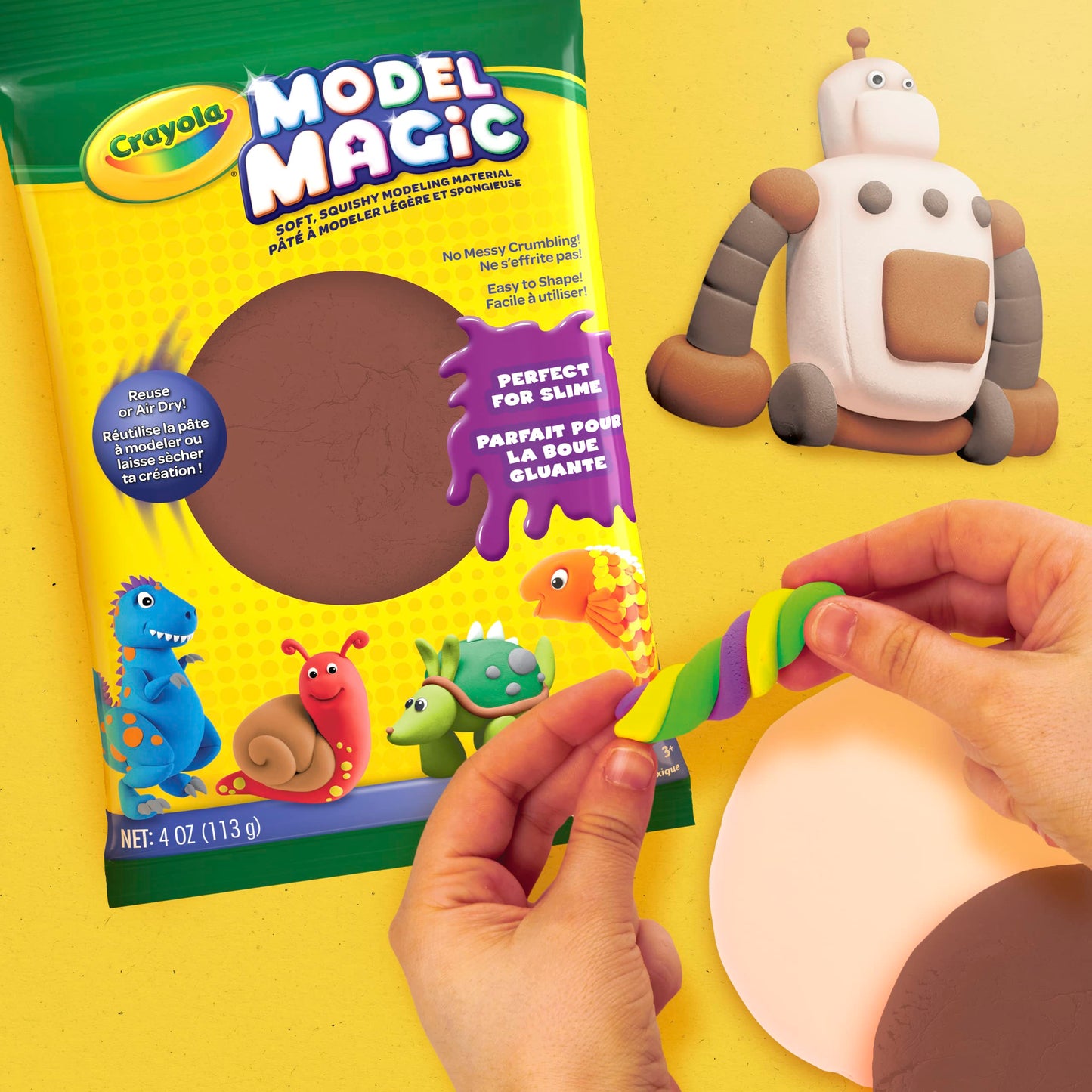 Crayola Model Magic 4-Ounce Earth Tone – Modeling Clay Alternative