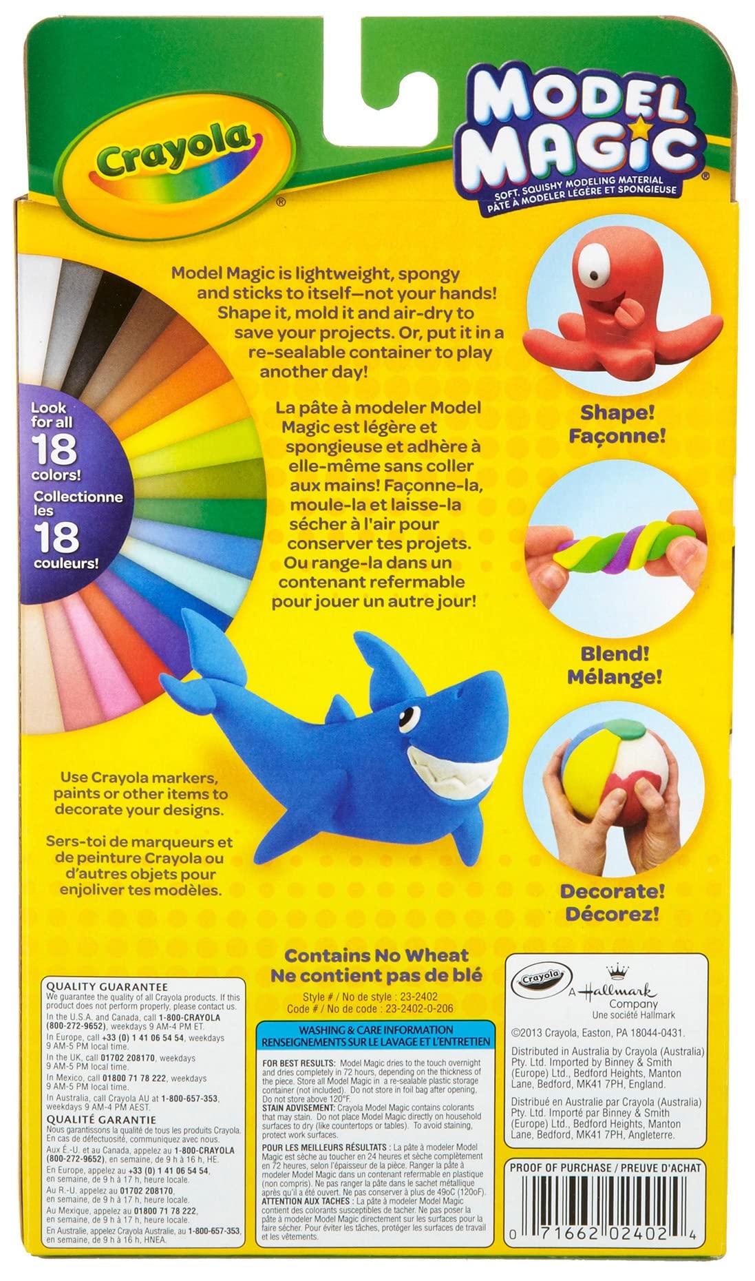 Crayola Model Magic – 0.5 oz Primary Colors (6 Pack) – Air-Dry Modeling Clay