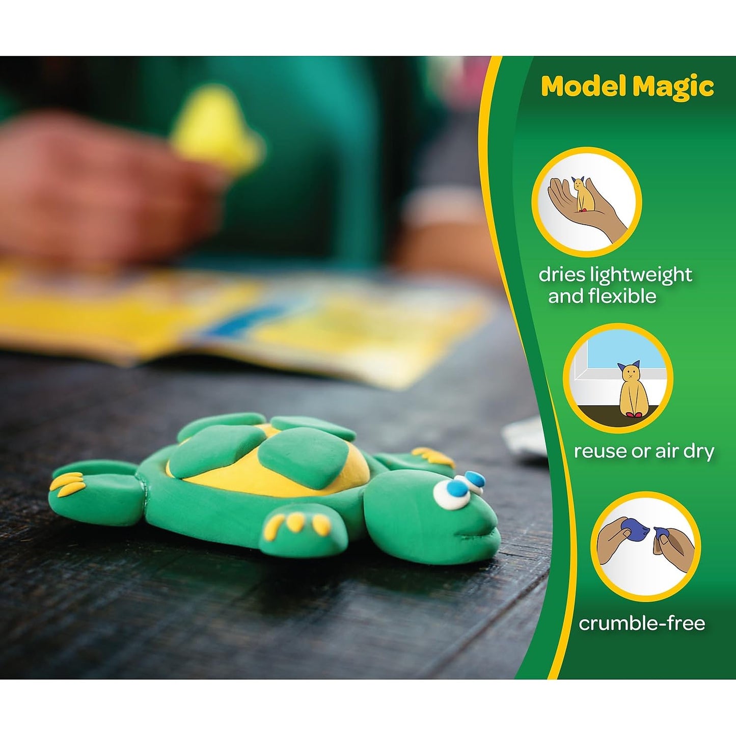 Crayola Model Magic Modeling Compound – 8 oz White, 6 lb Pack – Soft, Sculptable Craft Clay