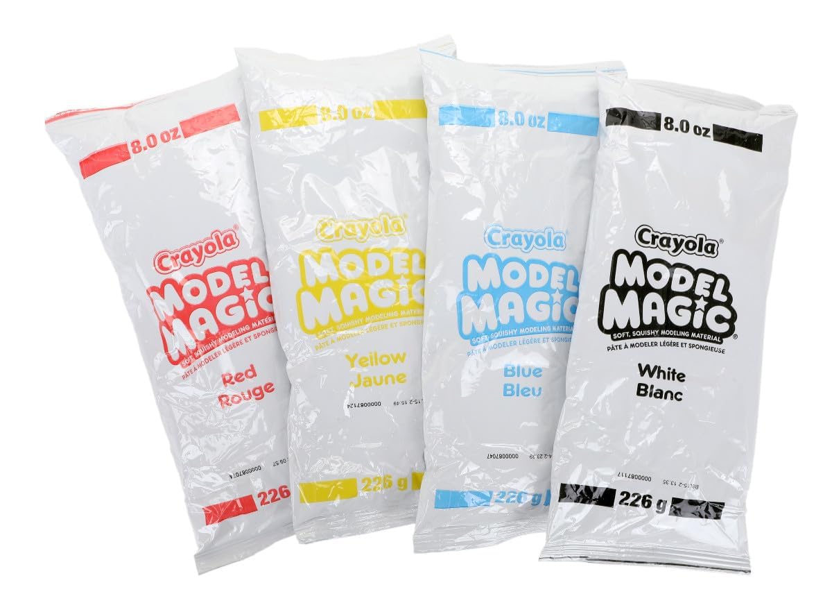 Crayola Model Magic 2lb Bucket – Air-Dry Modeling Clay for Kids (Primary Colors)