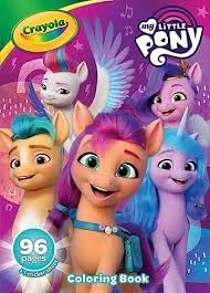 Crayola My Little Pony Coloring Book with Stickers – 96 Pages, Ages 3+