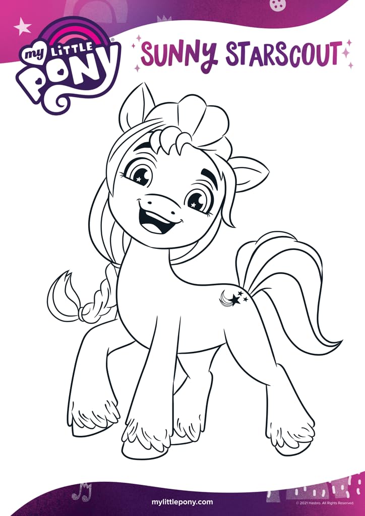 Crayola My Little Pony Coloring Book with Stickers – 96 Pages, Ages 3+