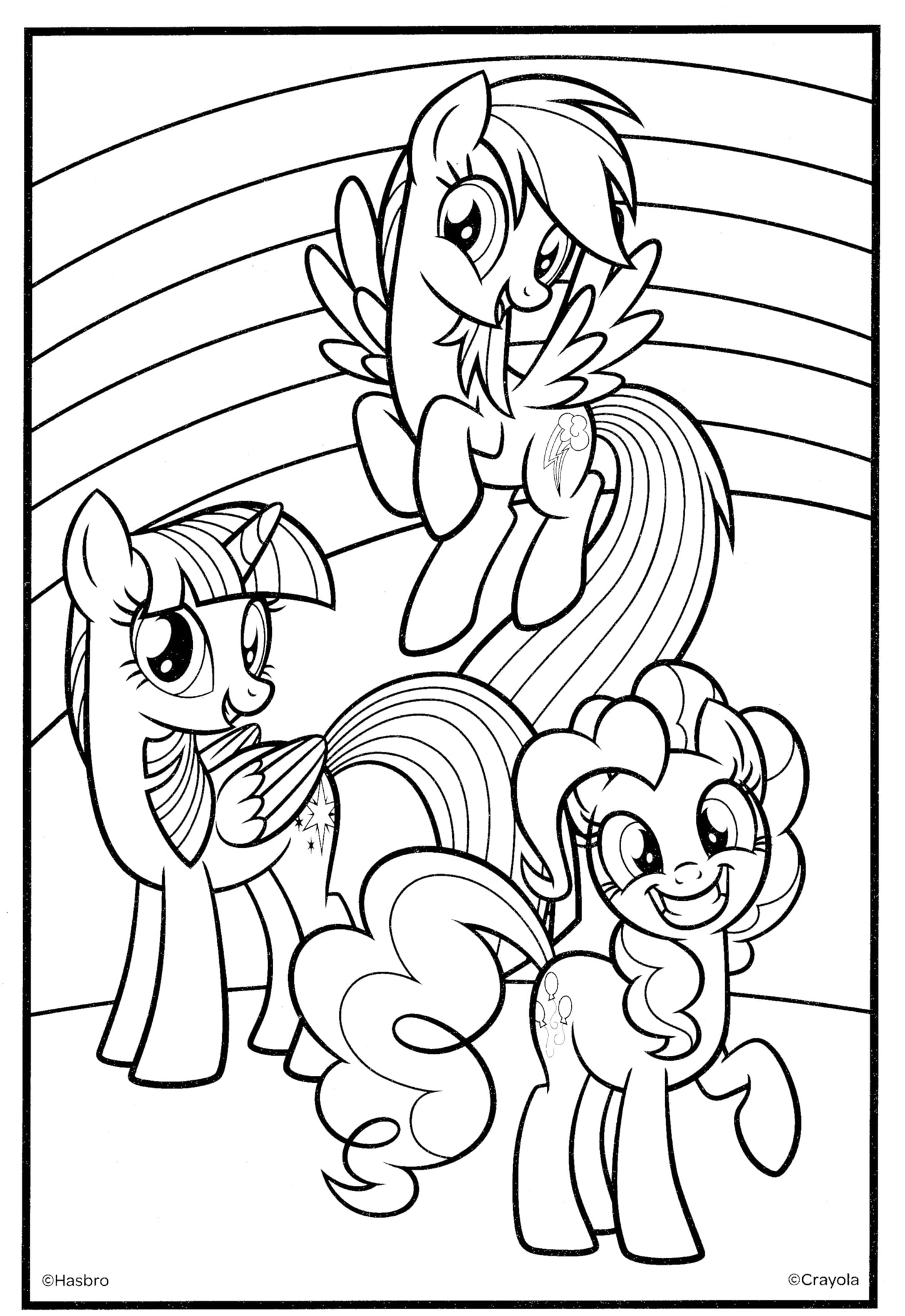 Crayola My Little Pony Coloring Book with Stickers – 96 Pages, Ages 3+