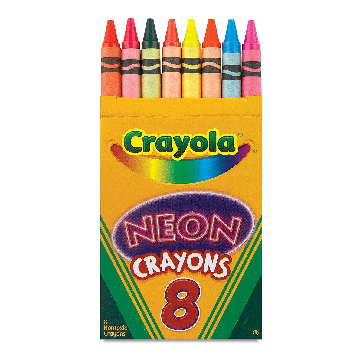 Crayola Neon Crayons – 8-Count Neon Coloring Set for Kids