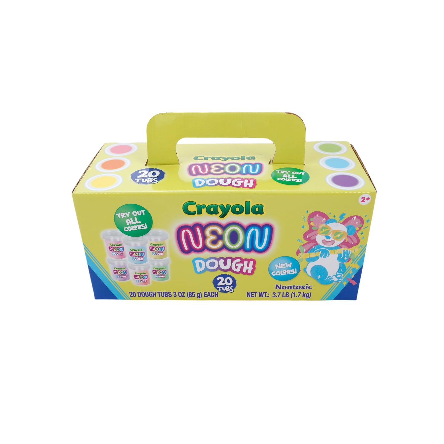 Crayola Neon Dough 20pk x 3oz – Non-Toxic Neon Play Dough for Classrooms, Parties & Creative Fun